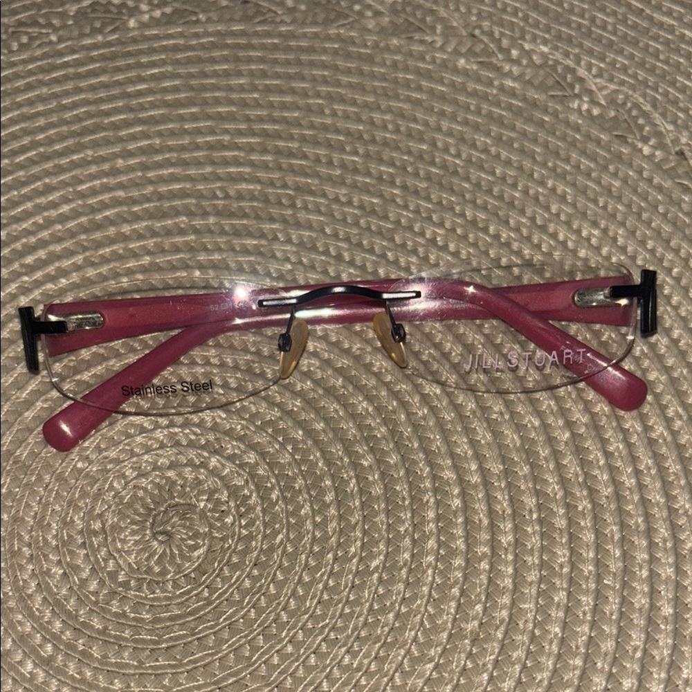 Jill Stuart Pink Rimless Glasses